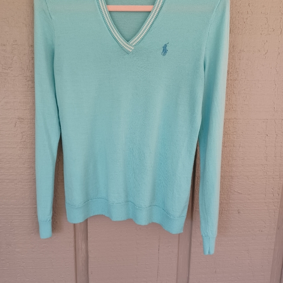 Polo Golf Ralph Lauren Washable Merino Wool Sweater Size S Women Preppy Pullover - Picture 3 of 11